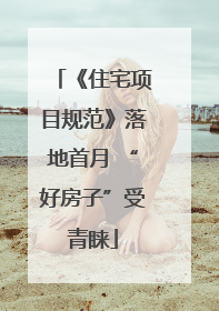 《住宅项目规范》落地首月 “好房子”受青睐