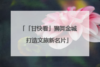 「甘快看」狮舞金城 打造文旅新名片