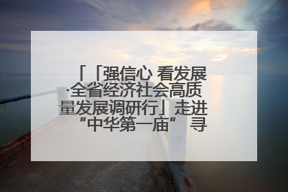 「强信心 看发展·全省经济社会高质量发展调研行」走进“中华第一庙” 寻根伏羲 祭祖龙城