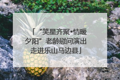 “笑星齐聚•情暖夕阳”老龄慰问演出走进乐山马边县