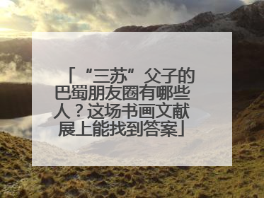“三苏”父子的巴蜀朋友圈有哪些人？这场书画文献展上能找到答案