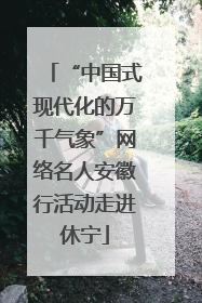 “中国式现代化的万千气象”网络名人安徽行活动走进休宁