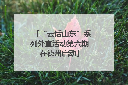 “云话山东”系列外宣活动第六期在德州启动