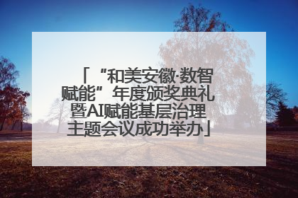 “和美安徽·数智赋能”年度颁奖典礼暨AI赋能基层治理主题会议成功举办