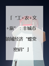 “工+农+文+旅”：丰城市镇域经济“蝶变密码”