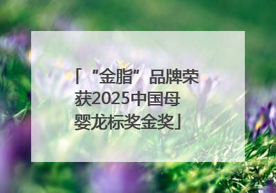 “金脂”品牌荣获2025中国母婴龙标奖金奖