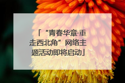 “青春华章·重走西北角”网络主题活动即将启动