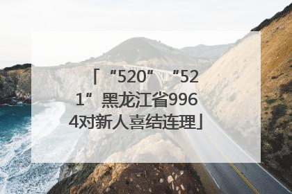 “520”“521”黑龙江省9964对新人喜结连理