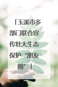 玉溪市多部门联合宣传壮大生态保护“朋友圈”