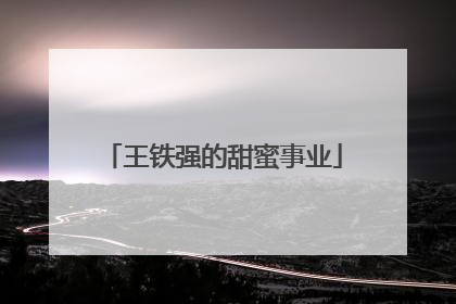王铁强的甜蜜事业