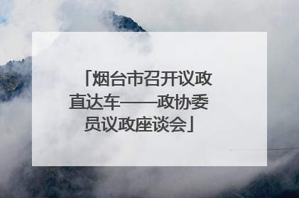 烟台市召开议政直达车——政协委员议政座谈会
