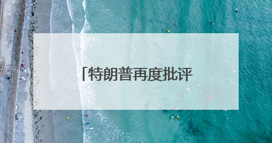 特朗普再度批评普京“在玩火”