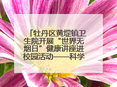 牡丹区黄堽镇卫生院开展“世界无烟日”健康讲座进校园活动——科学控烟护成长 无烟环境助健康