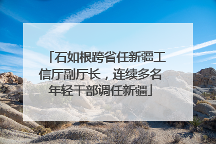 石如根跨省任新疆工信厅副厅长，连续多名年轻干部调任新疆