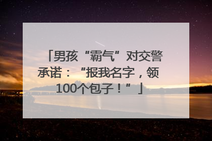 男孩“霸气”对交警承诺：“报我名字，领100个包子！”