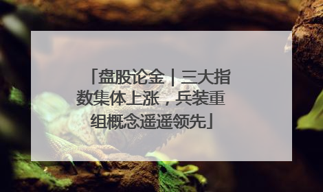盘股论金｜三大指数集体上涨，兵装重组概念遥遥领先