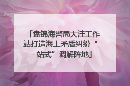 盘锦海警局大洼工作站打造海上矛盾纠纷“一站式”调解阵地