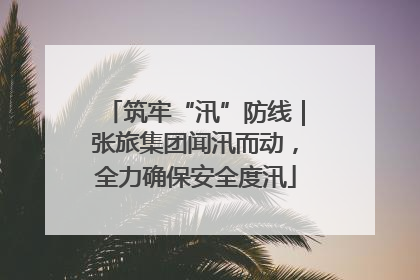 筑牢“汛”防线｜张旅集团闻汛而动，全力确保安全度汛