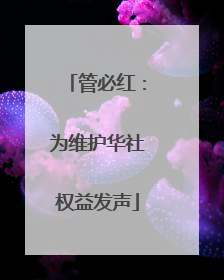 管必红：为维护华社权益发声