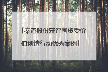 秦港股份获评国资委价值创造行动优秀案例