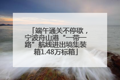 端午通关不停歇，宁波舟山港“一带一路”航线进出境集装箱1.48万标箱