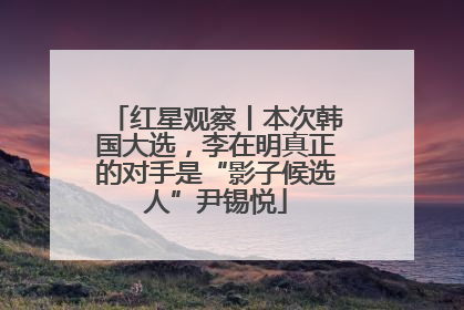 红星观察丨本次韩国大选，李在明真正的对手是“影子候选人”尹锡悦