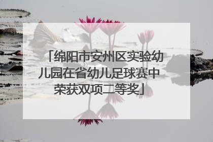 绵阳市安州区实验幼儿园在省幼儿足球赛中荣获双项二等奖