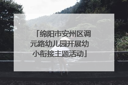 绵阳市安州区调元路幼儿园开展幼小衔接主题活动