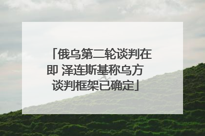 俄乌第二轮谈判在即 泽连斯基称乌方谈判框架已确定