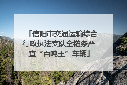 信阳市交通运输综合行政执法支队全链条严查“百吨王”车辆