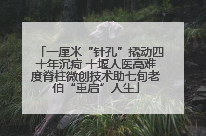 一厘米“针孔”撬动四十年沉疴 十堰人医高难度脊柱微创技术助七旬老伯“重启”人生