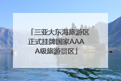 三亚大东海旅游区正式挂牌国家AAAA级旅游景区