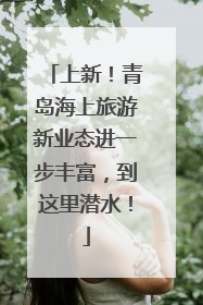 上新！青岛海上旅游新业态进一步丰富，到这里潜水！