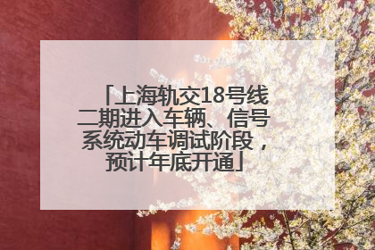 上海轨交18号线二期进入车辆、信号系统动车调试阶段，预计年底开通