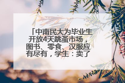 中南民大为毕业生开放4天跳蚤市场，图书、零食、汉服应有尽有，学生：卖了几十个手串