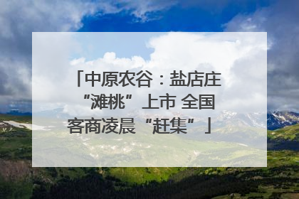 中原农谷：盐店庄“滩桃”上市 全国客商凌晨“赶集”