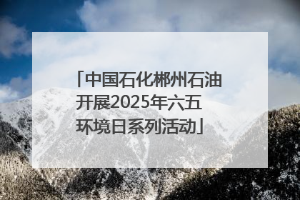 中国石化郴州石油开展2025年六五环境日系列活动