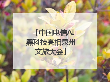中国电信AI黑科技亮相泉州文旅大会