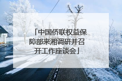 中国侨联权益保障部来湘调研并召开工作座谈会