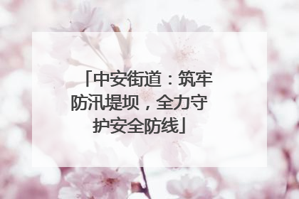 中安街道：筑牢防汛堤坝，全力守护安全防线