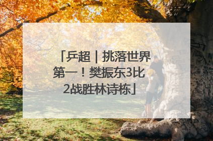 乒超｜挑落世界第一！樊振东3比2战胜林诗栋
