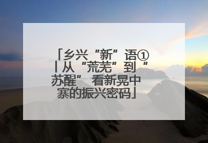乡兴“新”语①丨从“荒芜”到“苏醒” 看新晃中寨的振兴密码
