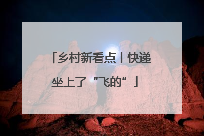 乡村新看点丨快递坐上了“飞的”
