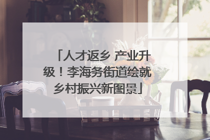 人才返乡 产业升级！李海务街道绘就乡村振兴新图景