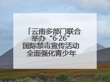 云南多部门联合举办“6·26”国际禁毒宣传活动 全面强化青少年防毒意识