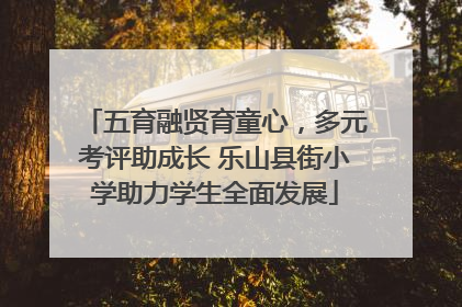 五育融贤育童心，多元考评助成长 乐山县街小学助力学生全面发展