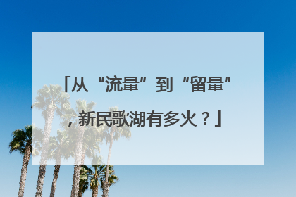 从“流量”到“留量”，新民歌湖有多火？