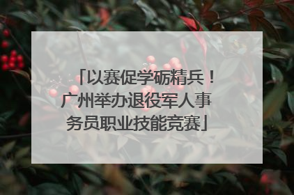 以赛促学砺精兵！广州举办退役军人事务员职业技能竞赛