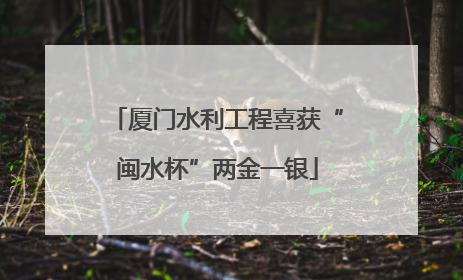 厦门水利工程喜获“闽水杯”两金一银