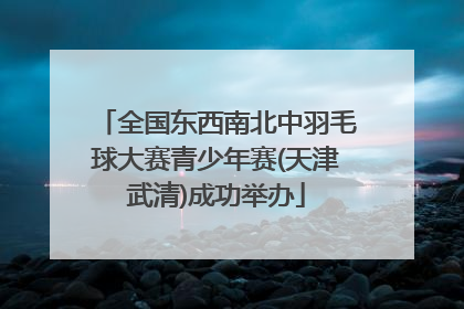 全国东西南北中羽毛球大赛青少年赛(天津武清)成功举办